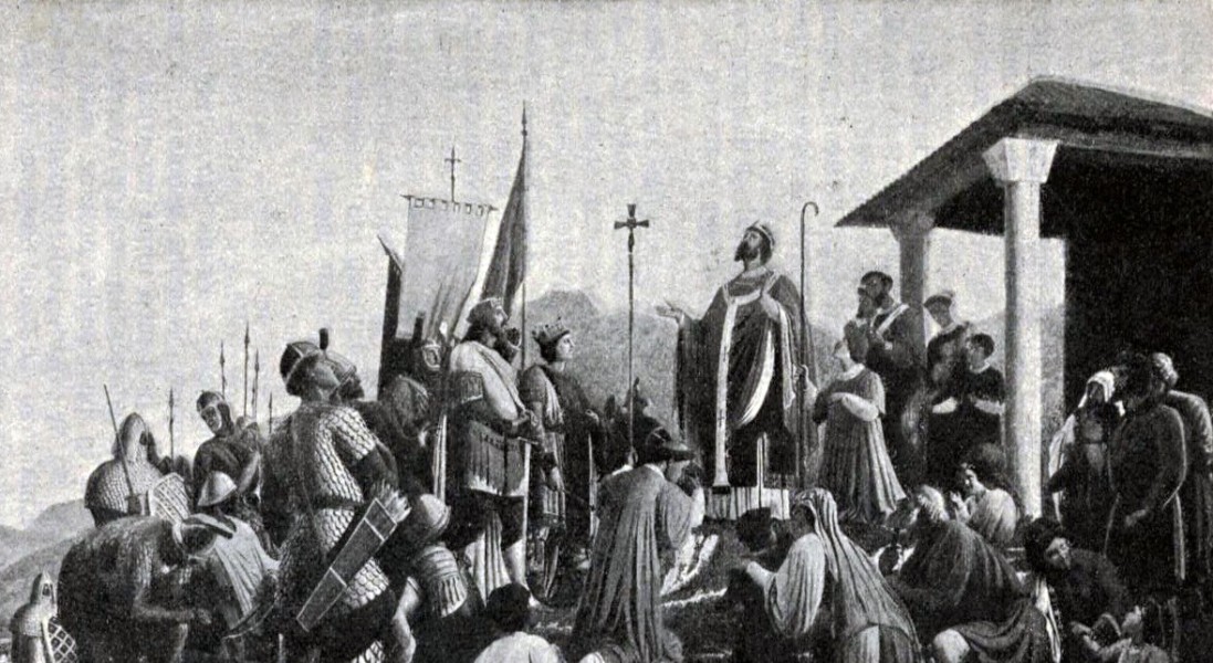 Katakombe Images Gallery - Free Pictures of Catholic Saints and Blesseds

Blessing of Friulli-slavic Army by Aquilean Patriarch Paulinus II before the War aganst the Avars. Photo from the Cathedral of Aquilea.

<a href="https://commons.wikimedia.org/wiki/File:Blessing_of_Friulo-slavic_Army_by_Paulinus_II_of_Aquilea.PNG" title="via Wikimedia Commons" target="_blank">Josip Gruden († 1922)</a> [Public domain]