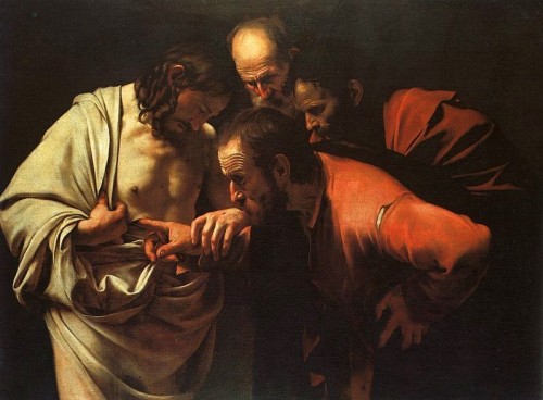 Caravaggio [Public domain], <a href="https://commons.wikimedia.org/wiki/File:Caravaggio_-_The_Incredulity_of_Saint_Thomas.jpg" target="_blank">via Wikimedia Commons</a>