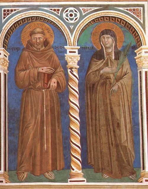 Giotto di Bondone [Public domain], <a href="https://commons.wikimedia.org/wiki/File:Giotto_di_Bondone_-_Saint_Francis_and_Saint_Clare_-_WGA09163.jpg"  target="_blank">via Wikimedia Commons</a>
