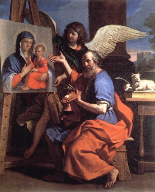 Guercino [Public domain], <a href="https://commons.wikimedia.org/wiki/File:Guercino_-_St_Luke_Displaying_a_Painting_of_the_Virgin_-_WGA10948.jpg"  target="_blank">via Wikimedia Commons</a>