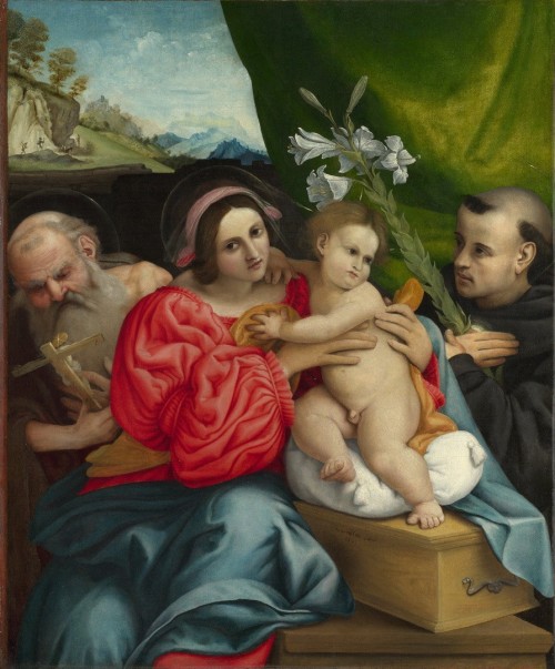 Lorenzo_Lotto_-_The_Virgin_and_Child_with_Saints_Jerome_and_Nicholas_of_Tolentino_-_Google_Art_Project_resize.jpg