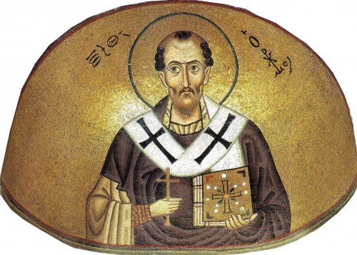 Anonymous / Unknown author [Public domain], <a href="https://commons.wikimedia.org/wiki/File:Hosios_Loukas_(nave,_south_east_conch)_-_John_Chrysostom.jpg"  target="_blank">via Wikimedia Commons</a>