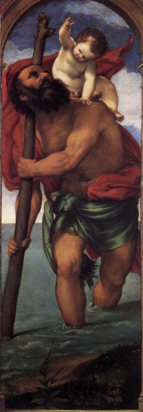 Lorenzo Lotto [Public domain], <a href="https://commons.wikimedia.org/wiki/File:Lorenzo_Lotto_-_St_Christopher_-_WGA13712.jpg"  target="_blank">via Wikimedia Commons</a>