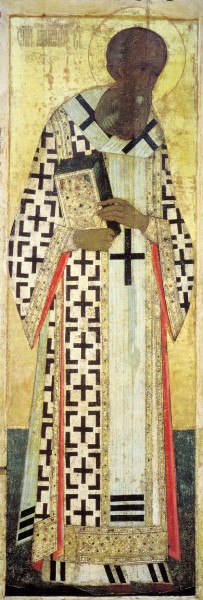 Anonymous Russian icon painter (before 1917)Public domain image (according to PD-RusEmpire) [Public domain], <a href="https://commons.wikimedia.org/wiki/File:Gregory_of_Nazianzus_from_Vasilyevskiy_chin_(15th_c.,_GTG).jpg" target="_blank">via Wikimedia Commons</a>
