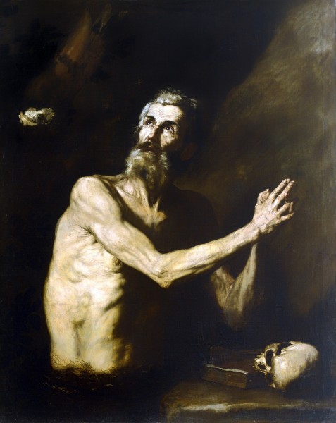 Saint Paul The First Hermit or Paul the Anchorite is regarded as the first Christian hermit. Paul lived alone in the desert from the age of sixteen to one hundred thirteen years of his age

<a href="https://commons.wikimedia.org/wiki/File:Jusepe_de_Ribera_-_Saint_Paul_the_Hermit_-_Walters_37278.jpg" title="via Wikimedia Commons" target="_blank">Jusepe de Ribera</a> [Public domain]