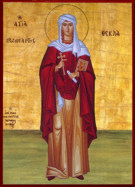 Icon of Saint Thecla - Unknown author

<a href="https://commons.wikimedia.org/wiki/File:0924Thecla.jpg" title="via Wikimedia Commons">Unknown author</a> / Public domain