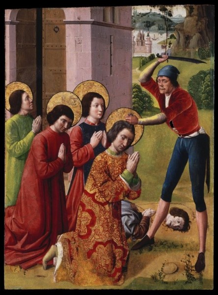 Martyrdom of Saints Cosmas and Damian with their Three Brothers part of an altarpiece - Brooklyn Museum

<a href="https://commons.wikimedia.org/wiki/File:Brooklyn_Museum_-_Martyrdom_of_Saints_Cosmas_and_Damian_with_their_Three_Brothers_part_of_an_altarpiece_-_French.jpg" title="via Wikimedia Commons" target="_blank">Brooklyn Museum</a> / Public domain