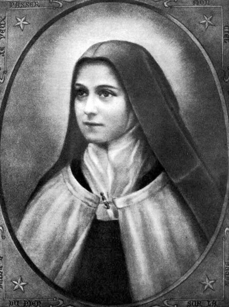 Saint Therese of Lisieux

<p><a href="https://commons.wikimedia.org/wiki/File:Sainte_therese_de_lisieux.jpg#/media/File:Sainte_therese_de_lisieux.jpg"></a><br>Public Domain, <a href="https://commons.wikimedia.org/w/index.php?curid=8305278">Link</a></p>